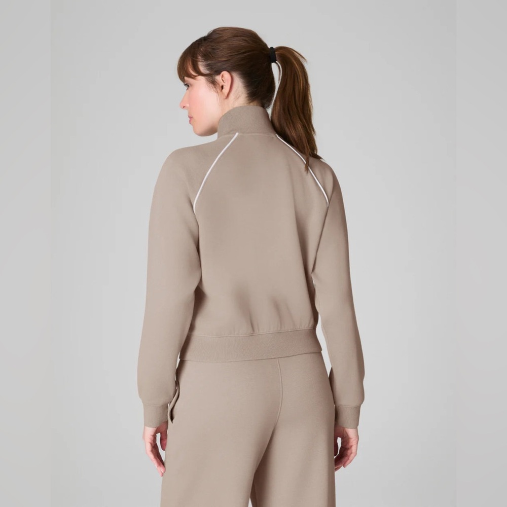 SPANX AirEssentials Pique Full Zip Track Jacket + Straight Leg Pant - NWT - Picture 3 of 11